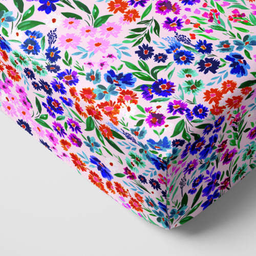Sweet Pea Floral Fitted Crib Sheet