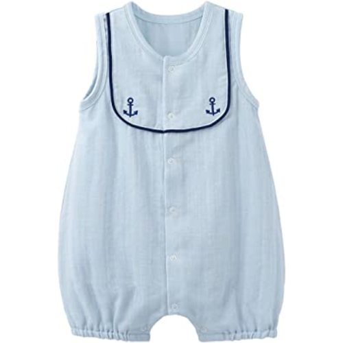 pureborn Baby Boys Girls Nautical Romper One-Piece Beach Outfit Summer Clothes 0-24 Months