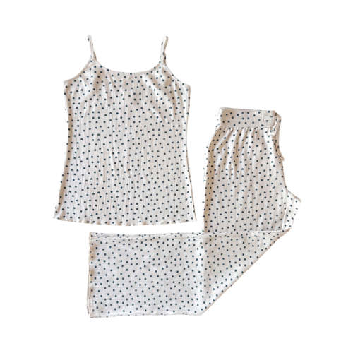 Blue Flower / Organic Pointelle Women's Cami Lounge Set
