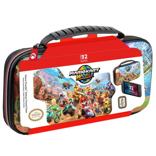 RDS - Licensed Nintendo Switch 2, Nintendo Switch OLED & Nintendo Switch Systems Mario Kart Game Traveler Deluxe Travel Case