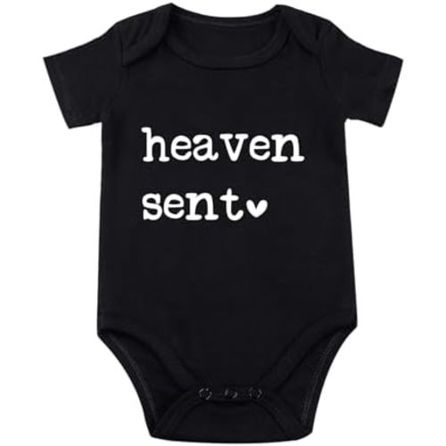 Heaven Sent Baby Bodysuit Religious Pregnancy Announcement Baby Romper Unisex Bodysuit