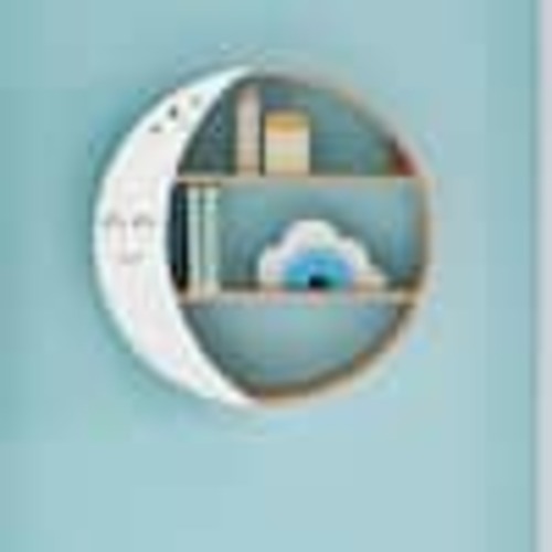 StyleWell Kids Crescent Moon Round Wood Wall Shelf (18 in.) V183829XX