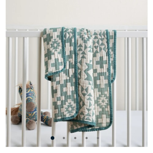 BLUE RIDGE ORGANIC COTTON BABY BLANKET
