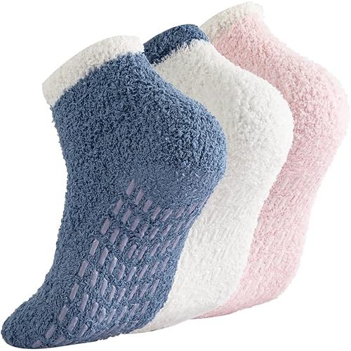 Breslatte Non Slip Socks Hospital Socks with Grips for Women Grip Socks for Women Socks with Grips for Women Slipper Socks