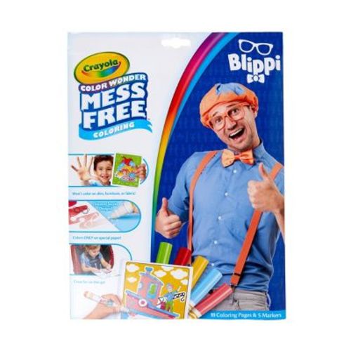 Crayola Color Wonder Foldalope - Blippi: Mess Free Coloring Book For Kids, Non-toxic, Includes Markers & 18 Pages