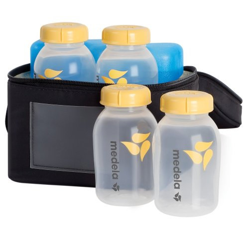 Medela Baby Bottle Cooler Bag, Black, 67068, 10 Piece Set