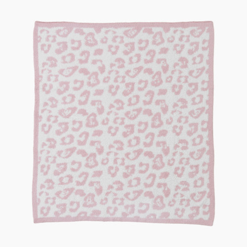 Barefoot Dreams CozyChic Barefoot In The Wild Baby Blanket - Dusty Rose/Cream