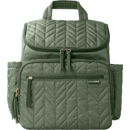 Skip Hop Forma Diaper Backpack - Sage + Free Parent Storage Pouch