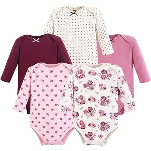 Hudson Baby unisex-baby Cotton Long-sleeve Bodysuits