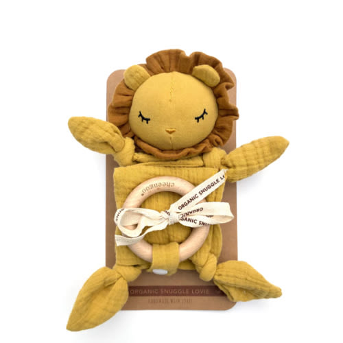 Organic Lion Security Lovey Blanket – Cheengoo