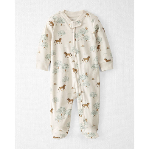 Baby Organic Cotton Sleep & Play Pajamas in Wild Horses - Little Planet | Carter's