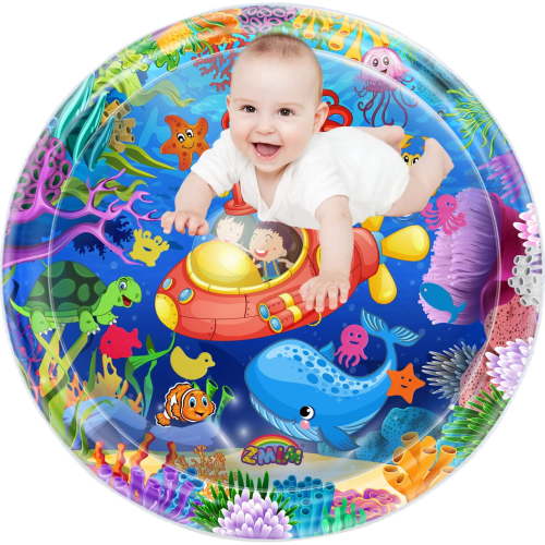 ZMLM Extra Large Baby Water Mat Gifts Baby Toys, 40 * 40Inch Inflatable Tummy Time Play Mat Developmental Toy Valentines Day Easter Gifts for 3-12 Months Girls Boys Toddler Game Infant