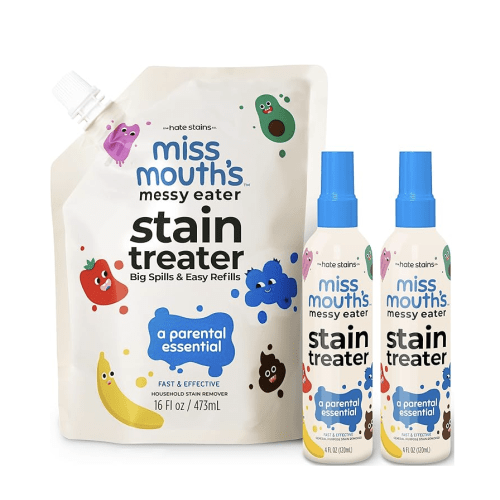 Miss Mouth’s Messy Eater Stain Treater Refill Ready Kit - 2 Pack Stain Remover Spray and 16oz Refill Pouch