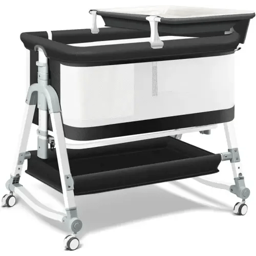 4 in 1 Bedside Bassinet for Baby, Portable Bassinets with Wheels, - TikTok Shop