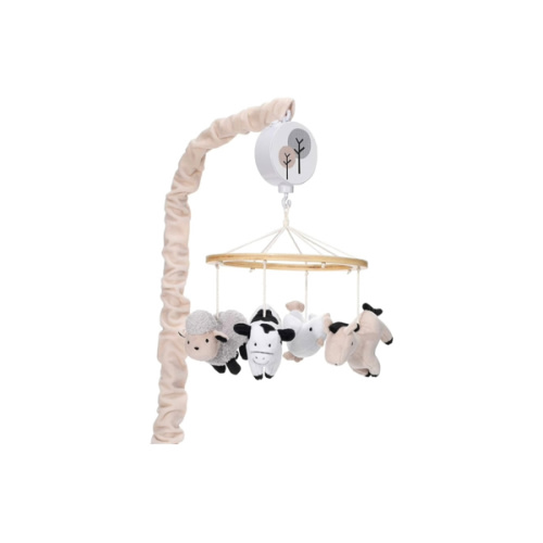 Lambs & Ivy Baby Farm Animals Musical Baby Crib Mobile Soother Toy