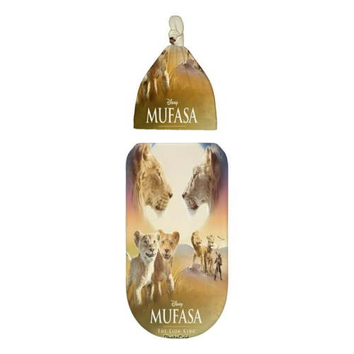 Mufasa: The Lion King newborn swaddle blanket is made of high-quality polyester, which is very soft and skin-friendly, with good warmth retention and elasticity, keeping the baby warm.