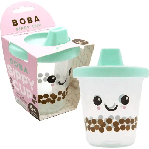 Boba Baby Sippy Cup - Adorably Cute Learner Sippy Cup For Babies, Toddlers & Kids - 6+ Months Old - Holds 7 Ounces - BPA-Free - Food-Safe - Spill Proof - Easy To Clean