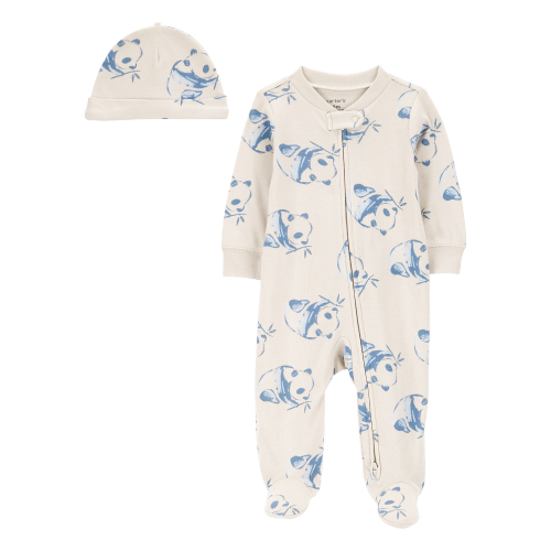 Baby Panda 2-Piece Sleep & Play Pajamas and Cap Set - Carter's | Carter's (3 months)