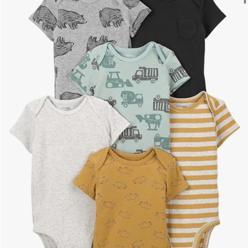 Simple Joys by Carter's Baby-Boys 6-Pack Short-Sleeve Bodysuit