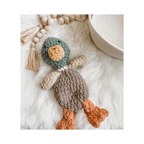 Duck Lovey, Soft Toys For Newborns, Farm Nursery Decor, Duck Toy, Mallard Duck Baby Blanket, Baby Snuggle Animal, Security Blanket