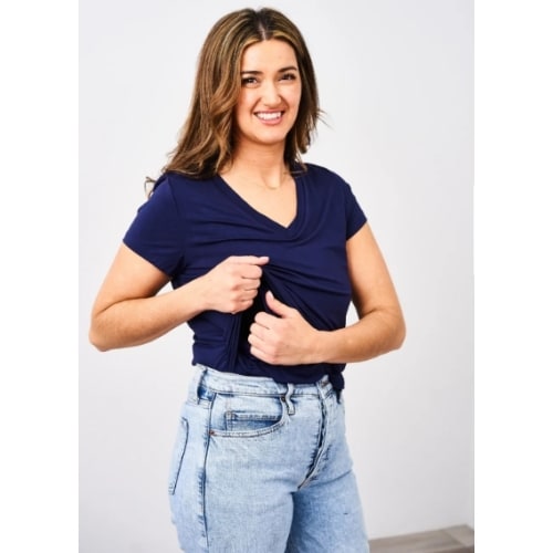 V-Neck Boyfriend Nursing Tee