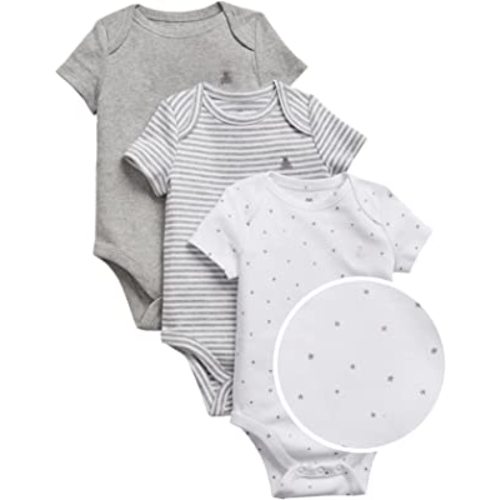 GAP unisex-baby 3-pack First Favourite Short Sleeve Bodysuit