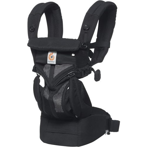 Ergobaby Omni 360 All-Position Baby Carrier for Newborn to Toddler with Lumbar Support & Cool Air Mesh (7-45 Lb), Onyx Black 6.18x9.13x10.43 Inch (Pack of 1)