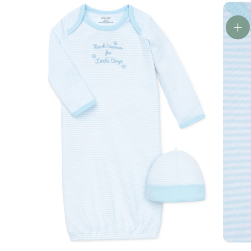 Thank Heaven for Little Boys Sleeper Gown And Hat