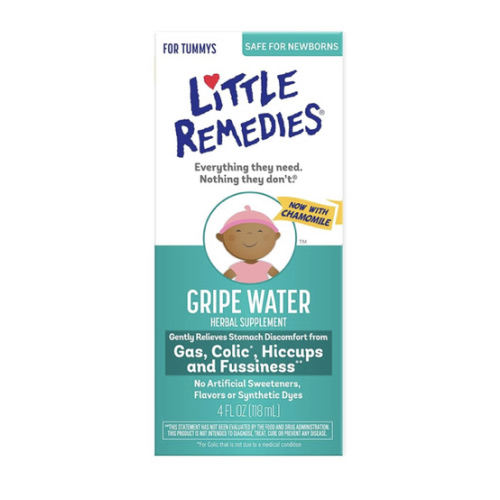 Little Remedies Gripe Water-No Alcohol, Sodium Bicarbonate, Artificial Color & Gluten Free-Safe for Newborns, 4 Fl. Oz (Pack of 1)