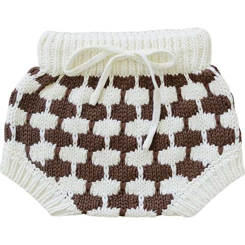 Mebie Baby | Brown + Cream Knit Bloomers