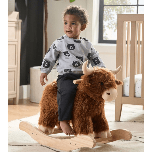 Highland Cow Critter Plush Nursery Rocker | Pottery Barn Kids