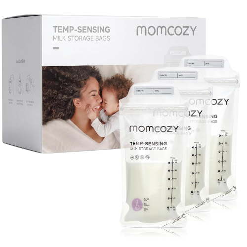 Momcozy Breastmilk Storage Bags 120 Ct, Temp-Sensing Discoloration Breastfeeding Storage Bag 6oz/180ml HSA/FSA Eligible