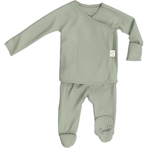 Bonsie Skin to Skin Babywear Footie - Green Baby Footed Bodysuit - Avocado