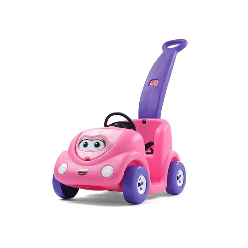 Step2 Push Around Buggy Kids Push Car, Ride On Toy, Stroller Substitute, Includes Seat Belt & Horn, Made of Durable Plastic, Max Weight 50 lbs., For Toddlers 1.5-4 Years Old, Pink