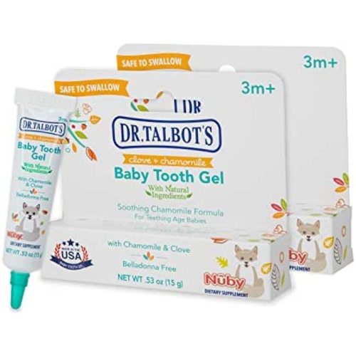 Dr. Talbot's Baby Tooth Gel for Sore Gums, Naturally Inspired, benzocaine Free, Belladonn 0.53 Oz(Pack of 2)