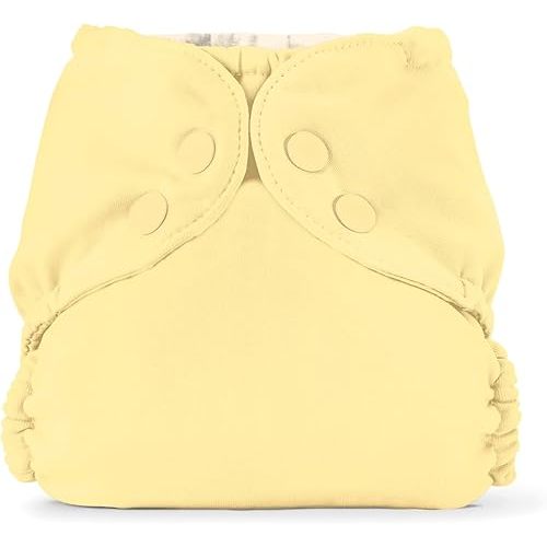 Esembly Cloth Diaper Outer - Waterproof Cloth Cover and Reusable Swim Diaper, Breathable Layer Over Absorbent Inner for Blowout-Proof Diapering - Size 2 (18-35 lbs), Buttercup