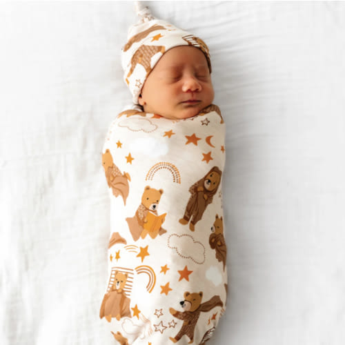 Beary Sleepy Swaddle & Hat Set - Little Sleepies