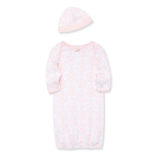 Damask Scroll Sleeper Gown And Hat