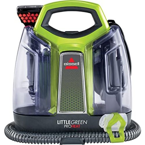 BISSELL Little Green Proheat Portable Deep Cleaner/Spot Cleaner and Car/Auto Detailer with self-Cleaning HydroRinse Tool for Carpet and Upholstery, 2513E