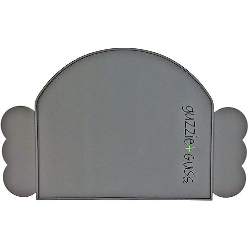 guzzie+Guss Perch Silicone Table Chair Placemat, Made of Food Grade Silicone, Easy to Clean, Dishwasher Safe, Grey, 9x15 Inch (Pack of 1)