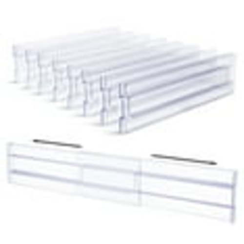 "Vtopmart Expandable Drawer Dividers, Adjustable Plastic Separators for Clothes & Kitchen Utensils, 12.2""-21.8"", Set of 8"