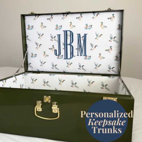 Personalized Mallard Duck Nursery Decor Gift for Newborn Keepsake Storage Idea Keepsake Box for Baby Boy Room Custom Gift for Baby Shower