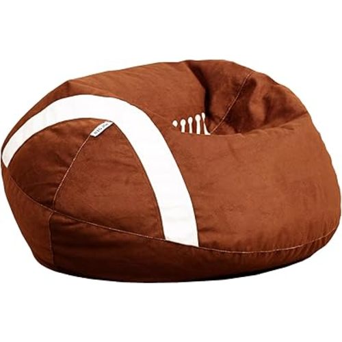 Big Joe Sports Ball Child-Sized Bean Bag Chair, Football Plush, Soft Polyester, 2.5 feet