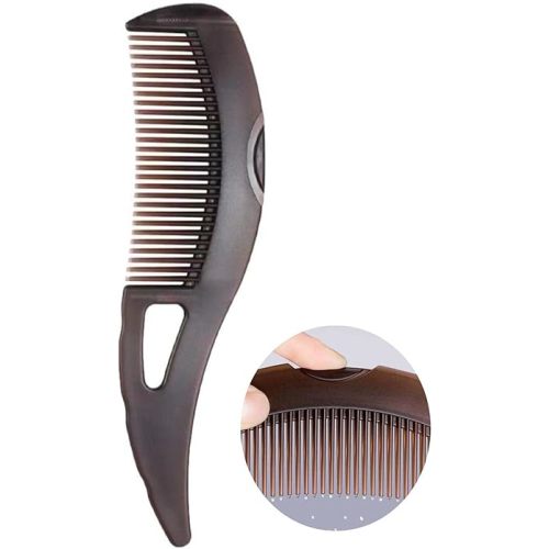 Dandruff Comb Self-cleaning, Scalp Care Massage Energy Comb, Plastic Wide Hollow Tooth Button Comb for Scalp Exfoliation with Gua Sha Handle for Healthier Scalp and Hair Growth for Women Men Kids