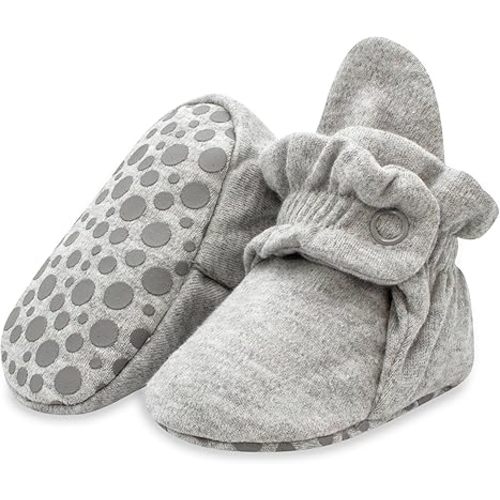 Amazon.com: Zutano Unisex Organic Cotton Baby Booties with Gripper Soles, Gray Heather, 6M : Clothing, Shoes & Jewelry