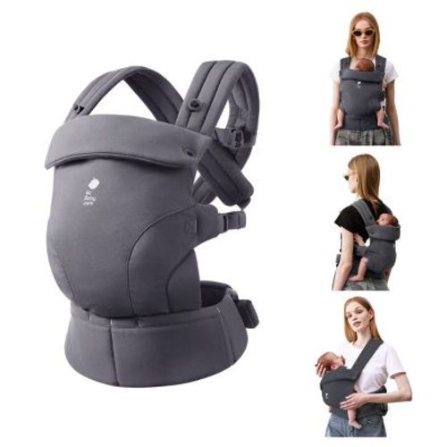 Bc Babycare Baby Carrier for Newborn to Toddler Ergonomic Breathable Baby Wraps Grey