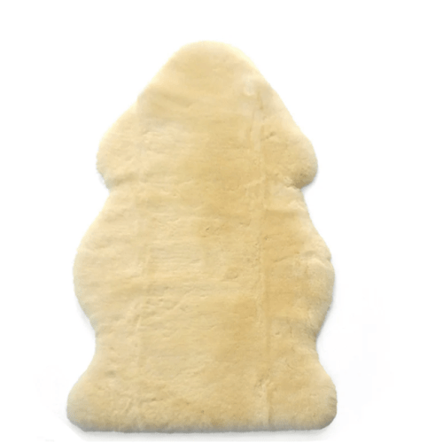 Sheepskin Rug for Babies, 100% Natural, Shorn Lambskin Wool, 2 x 3 Feet, Flax