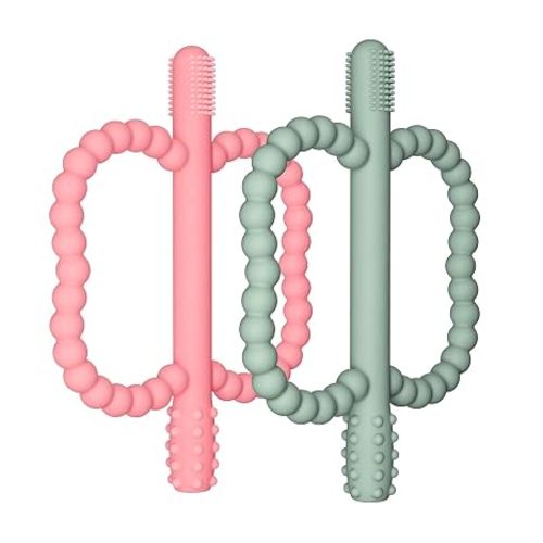 Baby Silicone Teething Toys, Teether Sticks for Babies,3-36 Months