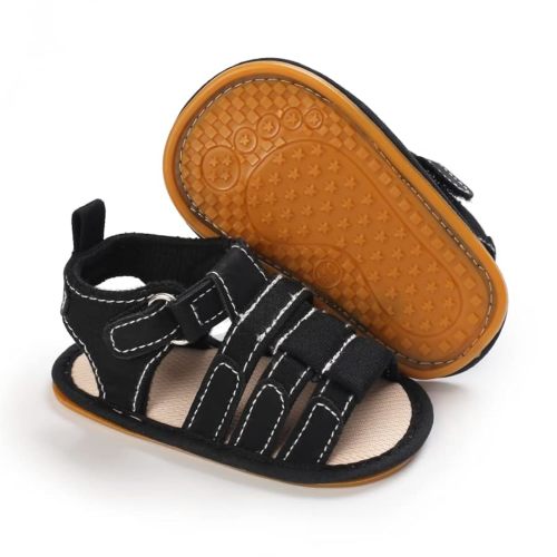 Meckior Baby Infant Boy Girl Sandals Newborn Non-Slip Soft Rubber Sole Sandals for Baby Boys Open-Toe Outdoor Casual Summer First Walkers Shoes