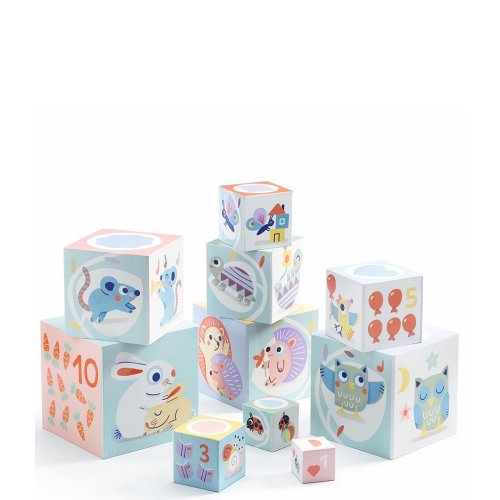 Djeco Baby White Bloki Stacking Blocks